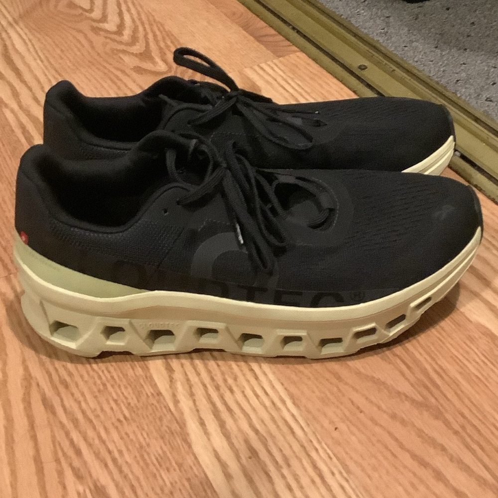 Men's Black and Cream Athletic Shoes